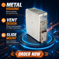 KRONZ Alimentation industrielle PRF240-24A30 sur rail DIN 240W/24V/10A Entrée CA/CC à découpage 16A Configuration métal PFC 100-240VAC