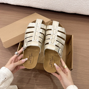 Ciabatte con Suola Spessa Intrecciate a Punta Chiusa, Nuovo Stile, Sandali Slip-On da <span class=keywords><strong>Esterno</strong></span>, Ciabatte Fresche - Product Image 3