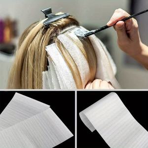 Wanmei 50 unidades de papel de algodón perlado reutilizable para teñir el cabello, para mechas y permanente, directamente en la <span class=keywords><strong>espuma</strong></span> del <span class=keywords><strong>tinte</strong></span>, para peluquería - Product Image 2
