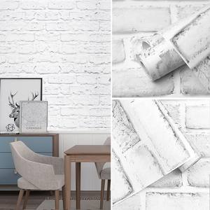 <span class=keywords><strong>Papel</strong></span> Tapiz Autoadhesivo de <span class=keywords><strong>Vinilo</strong></span> PVC con Efecto de Textura de <span class=keywords><strong>Ladrillo</strong></span> <span class=keywords><strong>Blanco</strong></span> Vintage, Rollo de <span class=keywords><strong>Papel</strong></span> Tapiz Floral Removible para Sala de Estar - Product Image 5