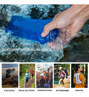 Bouteille d'Eau Pliable sans BPA OEM/ODM 150ML 250ML 500ML, Gourde Souple Réutilisable pour Cyclisme, Marathon et Course à Pied