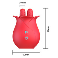 TMM Rose Toy Vibrator mit 10 Geschwindigkeiten USB-Aufladung & IPX6 Wasserdicht für Klitoris-/Nippelstimulation Paare Vorspiel-Vergnügen