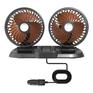 <b>Double</b> Heads Car Fan 12V 24V for Truck Vehicle Suv Automotive Car Electronics Car Interior Decoration Dual Headed Fan - Product Image 6