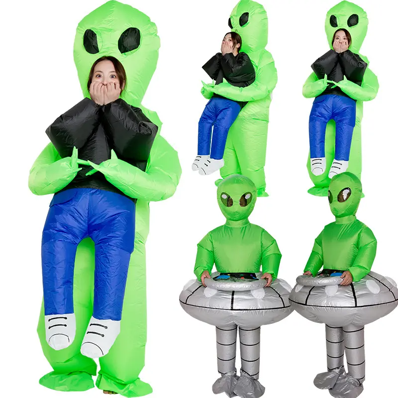 Mascot Adult and Kids Inflatable alien clothes props costume inflatable model
