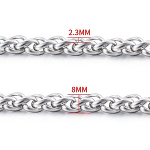 Collares de cadena para mujer DIY, cola de zorro de cobre amigable, la mejor cadena de joyería, rollos de cadena de acero inoxidable de alta calidad para <span class=keywords><strong>judío</strong></span> DIY - Product Image 2