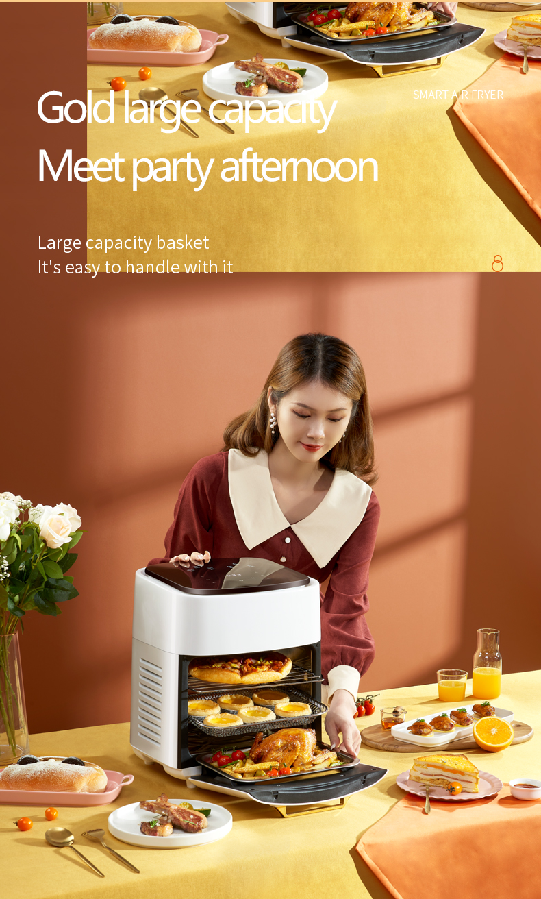 15L Intelligent Air Oven Household Frying Multifunctional Commercial Air Fryer Frying Oven Manufacturer Factory OEM