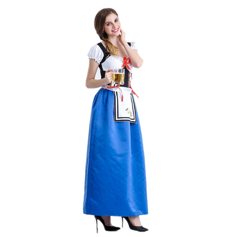 Blue Oktoberfest Dress for Women  Bavarian Maid Costume, Perfect for German  Festivities and Cosplay Events
