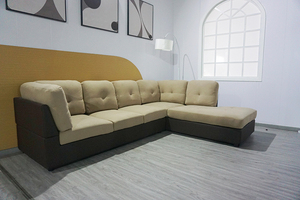 Modern L Shape <strong>Sofa</strong> Left Hand <strong>Corner</strong> <strong>Sofa</strong> Fabric and PU <strong>Sofa</strong> Convertible <strong>Corner</strong> - Product Image 6