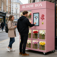 Máquina Expendedora de Flores Automática Comercial Inteligente 24/7, Refrigerada, de Acero Inoxidable, con Pantalla Táctil y Función SDK, Venta al Por Mayor