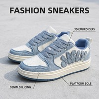 Vente en gros de baskets décontractées personnalisées avec lettres rétro imprimées, confortables, basses, style skate, durables et légères