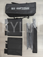 Étagère de cuisson modulaire en alliage d'aluminium IGT, table tactique réglable en hauteur, plaques de jonction DIY, table de camping pliable portable