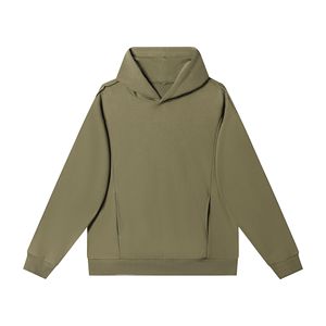 380g coton blanc uni luxe recadrée à capuche hommes personnalisé surdimensionné Streetwear poids lourd hommes sweats à capuche - Product Image 5