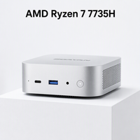 Offre spéciale MQR Mini PC AMD Ryzen 7 7735H LPDDR5 PCIe NVMe SSD Triple sortie 4K WiFi6 compatible avec Win11 et Linux