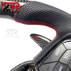 Accessoires intérieurs de voiture Volant en fibre de carbone pour Jeep Grand Cherokee 2012 2013 2014 2015 <span class=keywords><strong>2016</strong></span> 2017 - Product Image 5