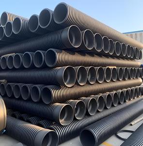 <span class=keywords><strong>Tubo</strong></span> di plastica durevole in <span class=keywords><strong>polietilene</strong></span> nero ondulato HDPE di dimensioni personalizzate <span class=keywords><strong>tubo</strong></span> di drenaggio dell'acqua piovana - Product Image 3