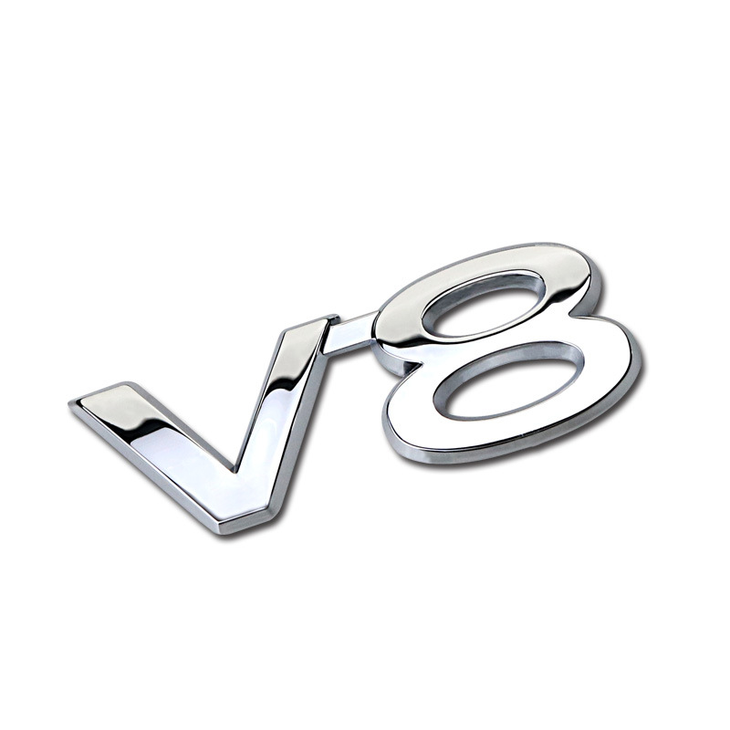 Пользовательские V8 Буквы Авто аксессуары металлические автомобильные наклейки металлическая решетка эмблема автомобиля значки