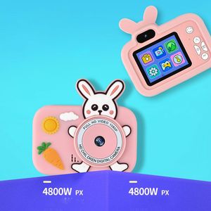 New <b>Mini</b> Cartoon Rabbit Kids <b>Camera</b> MOS Sensor 2.0inch HD Screen 180 Wide Angle Interchangeable Lens HD Recording Portable Toy - Product Image 5