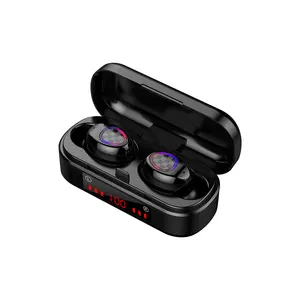 Auricolari TWS portatili V7 cuffie Wireless BT5.0 cuffie sportive Stereo vivavoce con Display a LED Mini auricolare