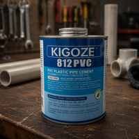 Adhésif PVC KIGOZE812 à séchage moyen à base de solvant pour la plomberie, les piscines, les conduites électriques, les conduites d'eau potable et les tuyaux de ventilation