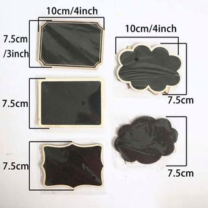 Lot de 10 mini-tableaux noirs avec chevalet, forme irrégulière, en contreplaqué écologique, pour décoration de mariage - Product Image 4