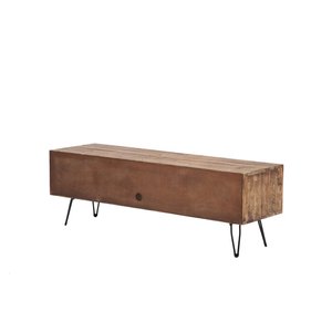 MDF <span class=keywords><strong>TV</strong></span> Stand Media Unit El gabinete de entretenimiento con tiradores de barra de forro limpio ofrece un gabinete de <span class=keywords><strong>TV</strong></span> fuera de la vista - Product Image 4