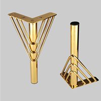 Möbelbeine in Gold-Dreiecksform, 4 Stück, Robuste Metalltischbeine für Sofa, Kommode und Schrank
