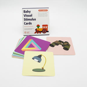 Cartes visuelles noir et blanc pour nouveau-nés 0-12 <span class=keywords><strong>mois</strong></span> Stimulation des couleurs à fort contraste Culture Cartes sensorielles avancées pour bébés - Product Image 4