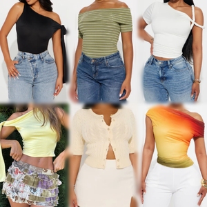 Vêtements de mode mixte pour femmes en gros : hauts décontractés, t-shirts, pantalons, jupes courtes – Expédition aléatoire en vrac - Product Image 2