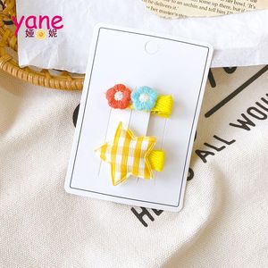 YANE Épingle à cheveux en satin plastique simple et mignonne, nouvelle pince à cheveux pour bébé, accessoires pour cheveux latéraux, pour enfants, étoile, fleur, serre-tête - Product Image 5