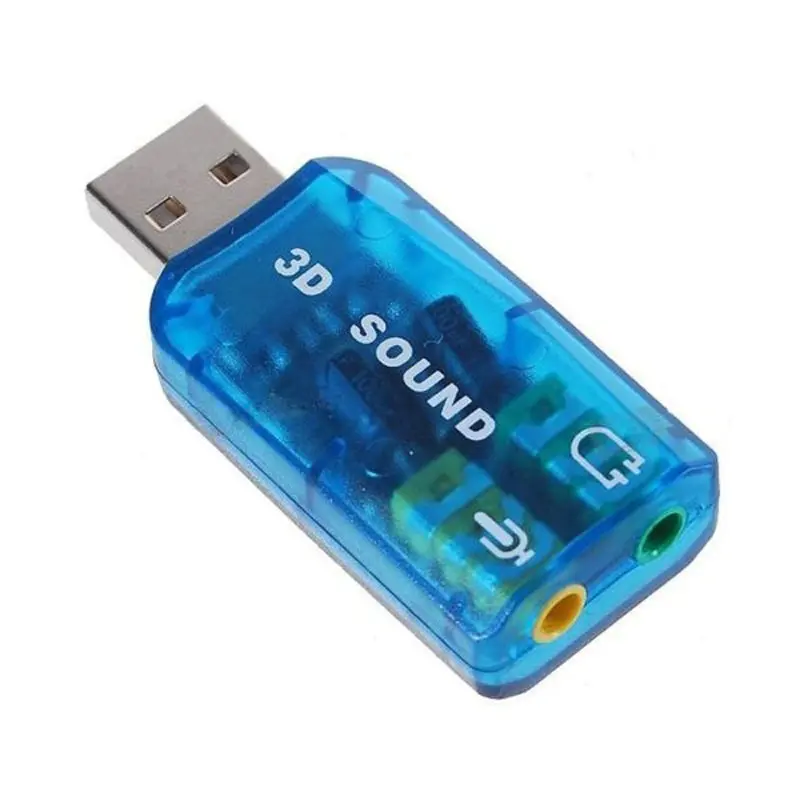 מיני 3D חיצוני כונן USB אודיו כרטיס 5.1 CH כונן