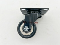 Quincaillerie de meuble Roulettes pivotantes en caoutchouc Roulette de chaise de remplacement avec frein