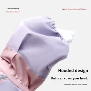 कारखाने की कीमत वाटरप्रूफ विंडप्रूफ पालतू वर्षाकोट चार लेगिंग के साथ उच्च गुणवत्ता वाली आधुनिक शैली छिपी हुई लीश छेद डिजाइन कुत्ते कपड़े - Product Image 2