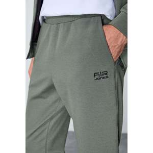 Ensemble de survêtement pour homme en tissu texturé kaki, coupe standard, brodé - 85248 - Kaki/kaki - Product Image 4
