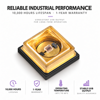 Diode UV fiable à LED UVB 295nm 0.6W avec lentille en céramique AlN et quartz, composant de dispositif de photothérapie 290-300nm, source de lumière UV