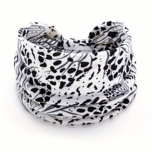 Diadema Deportiva de Estilo Europeo Americano para Niñas, Primavera-Verano, Estampado de Leopardo, Ancha, Elástica, Absorbente de Sudor - Product Image 5