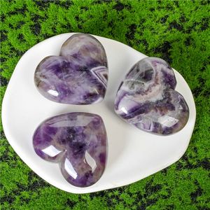 Vente flash : Cristal de quartz améthyste naturel sculpté en forme de cœur, pierre précieuse, autres objets artisanaux en cristal, améthyste de guérison en forme de cœur - Product Image 3