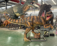 Modèle de dinosaure Velociraptor animatronique pour parc d'aventure, centre commercial, aire de jeux, équipement d'amusement