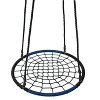 Balançoire araignée moderne en métal extra large, robuste et imperméable pour jardin, multicolore, pour enfants, balançoire ronde en forme de toile d'araignée