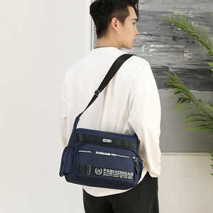 Men's Crossbody Bag Large Capacity Oxford Cloth Black Gray Dark Blue Military Green 31x24x12cm Everyday Outfits Casual Commuting - Product Image 2