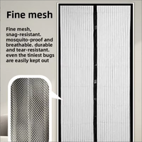 Rideau de porte magnétique anti-moustiques en polyester, design moderne et minimaliste, auto-adhésif, pour chambre à coucher, été, usage domestique, anti-insectes
