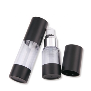 Bouteille de pompe sans air cosmétique vide de 30ml bouteille de lotion sans air noire, garrafa Com <span class=keywords><strong>Bomba</strong></span> Sem Ar, bouteille de pompe sans air 100 ml noir - Product Image 2