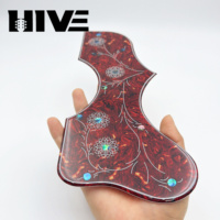 HIVE Placa Protectora Acústica para Guitarra de 41 Pulgadas con Diseño de Fuegos Artificiales, de Alta Calidad, Autoadhesiva, Antirrayas, Decorativa para Guitarra Folk