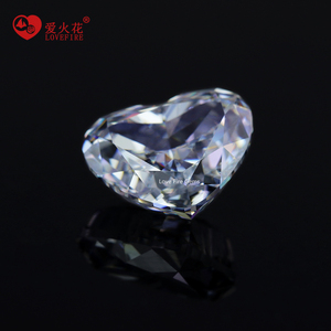 Bán buôn chất béo tim cắt tổng hợp Zircon đá 5*6mm-9*11 mét Chất lượng cao trắng G màu trắng 5A + 4K nghiền Iced Cubic Zirconia - Product Image 4