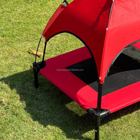 Tente pour chien imperméable pour chiens de taille moyenne à grande, lit pour animaux de compagnie portable et rafraîchissant avec filet respirant pour le camping, la plage, XL