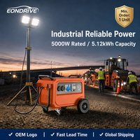 EONDRIVE 5000W Centrale Électrique Portable Industrielle Alternative au Générateur à Essence 5.12kWh IP54 Stockage d'Énergie pour l'Entretien Routier