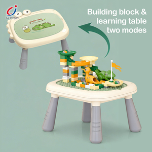 Chengji Animal Paradise: Giocattoli da costruzione a blocchi, Dinosauri e Animali Cartoon Divertenti, Tavolo con sedia per blocchi da costruzione per bambini con biglie e palline - Product Image 3