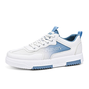 Nueva llegada <span class=keywords><strong>de</strong></span> los hombres casuales deportivos Skateboard Shoes transpirable PU Leather Board Mocasines con cordones <span class=keywords><strong>de</strong></span> aumento <span class=keywords><strong>de</strong></span> altura Forro <span class=keywords><strong>de</strong></span> malla - Product Image 2