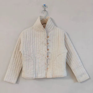 เสื้อแจ็คเก็ตผ้าฝ้ายทำมือสำหรับผู้หญิง สไตล์โบฮีเมียน เสื้อแจ็คเก็ตทำมือสำหรับผู้หญิง สไตล์ใหม่ เสื้อโค้ท ของขวัญสำหรับเธอ ทำด้วยมือทั้งหมด - Product Image 1