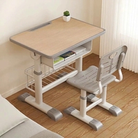 Ensemble bureau et chaise ergonomiques robustes et personnalisables pour enfants, vente en gros directe usine, mobilier scolaire moderne, service OEM