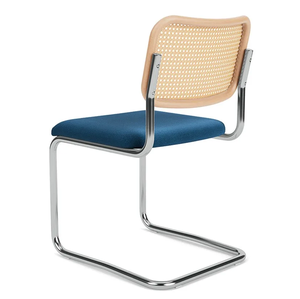 <span class=keywords><strong>Chaise</strong></span> de salle à manger <span class=keywords><strong>cantilever</strong></span> moderne nordique en rotin naturel tressé avec dossier en <span class=keywords><strong>velours</strong></span> et pieds chromés, facile à déplacer, pour hôtels et vente en gros - Product Image 4